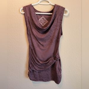 nomads hemp wear, size small talisman tunic in mauve.